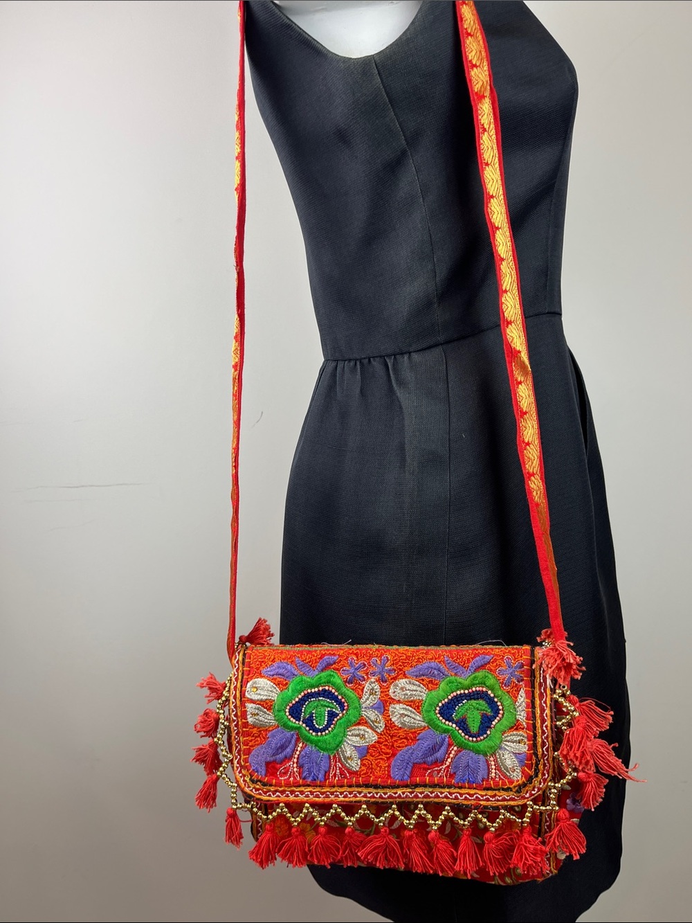 Embroidered Boho Crossbody Bag